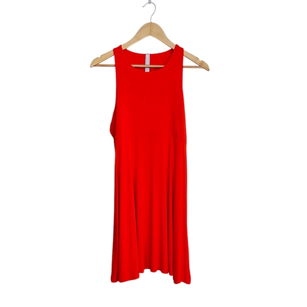 Athleta Red Orange Sleeveless Santorini Tank Dress Medium Petite